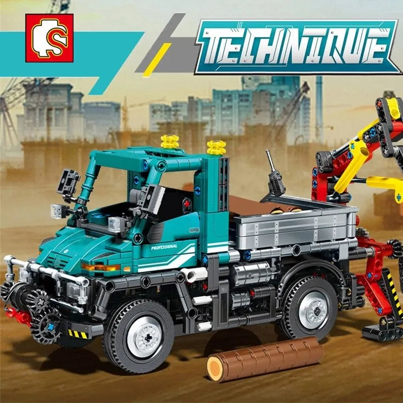 Building Blocks MOC City Off Road Engineering Crane Truck Bricks Toy Construction Set Toys - 2