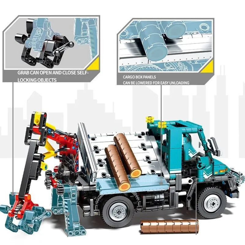 Building Blocks MOC City Off Road Engineering Crane Truck Bricks Toy Construction Set Toys - 6
