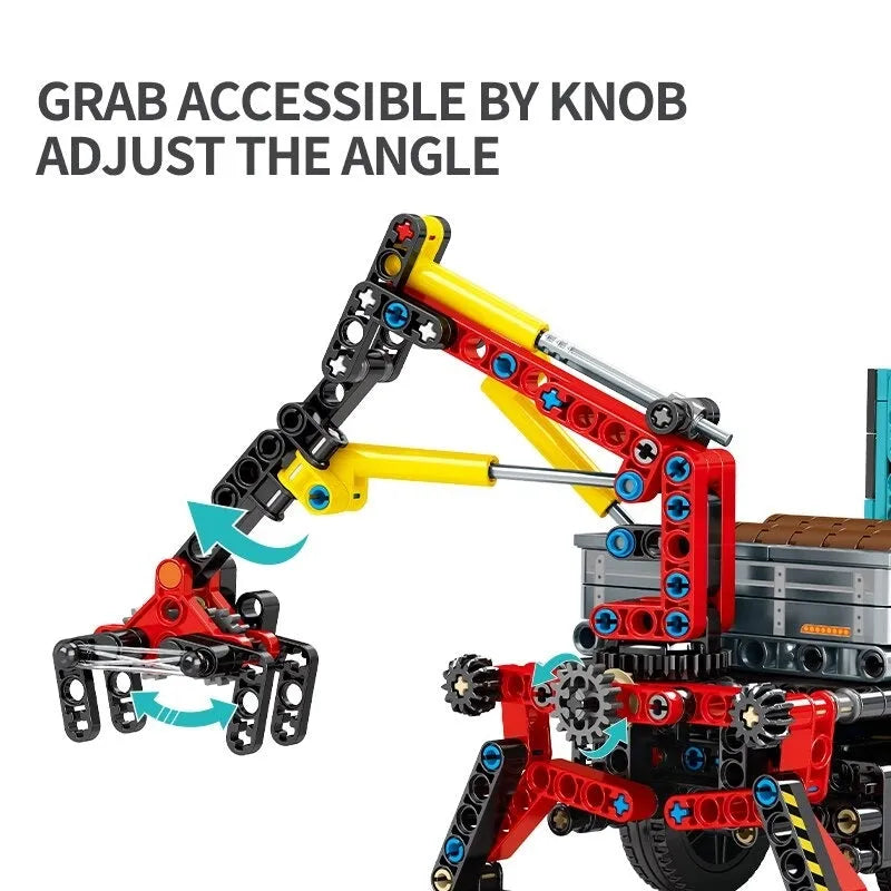 Building Blocks MOC City Off Road Engineering Crane Truck Bricks Toy Construction Set Toys - 5