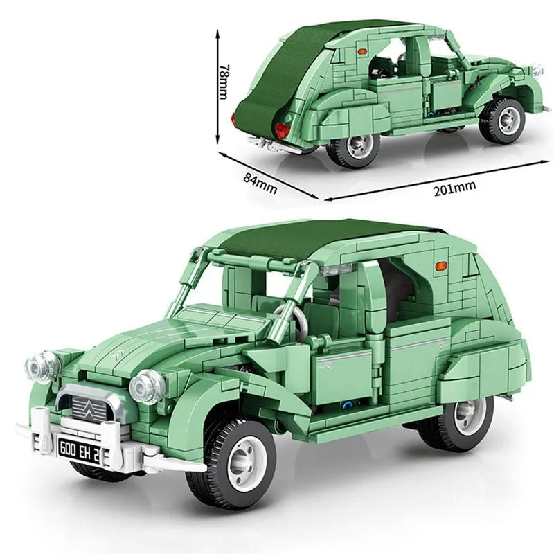 Building Blocks MOC Classic Citroen Vintage Car Bricks Toys 705500 - 5