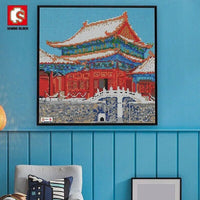 Thumbnail for Building Blocks MOC Expert Art Forbidden City Picture Frame Bricks Toy - 2