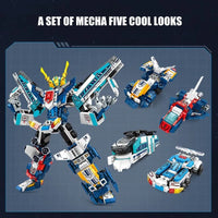 Thumbnail for Building Blocks MOC Expert Mecha Warrior Transformed Steel Robot Bricks Toy Construction Set Toys - 5