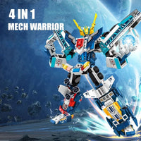 Thumbnail for Building Blocks MOC Expert Mecha Warrior Transformed Steel Robot Bricks Toy Construction Set Toys - 4