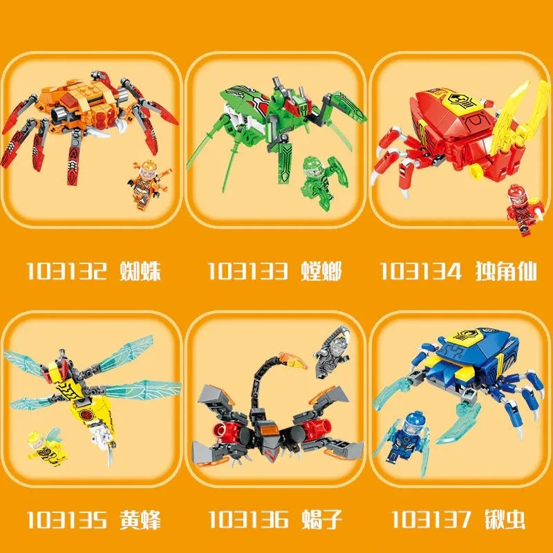 Building Blocks MOC Expert Transforming Insect Mech Robot Bricks Toys - 4