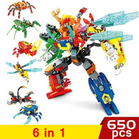 Thumbnail for Building Blocks MOC Expert Transforming Insect Mech Robot Bricks Toys - 2