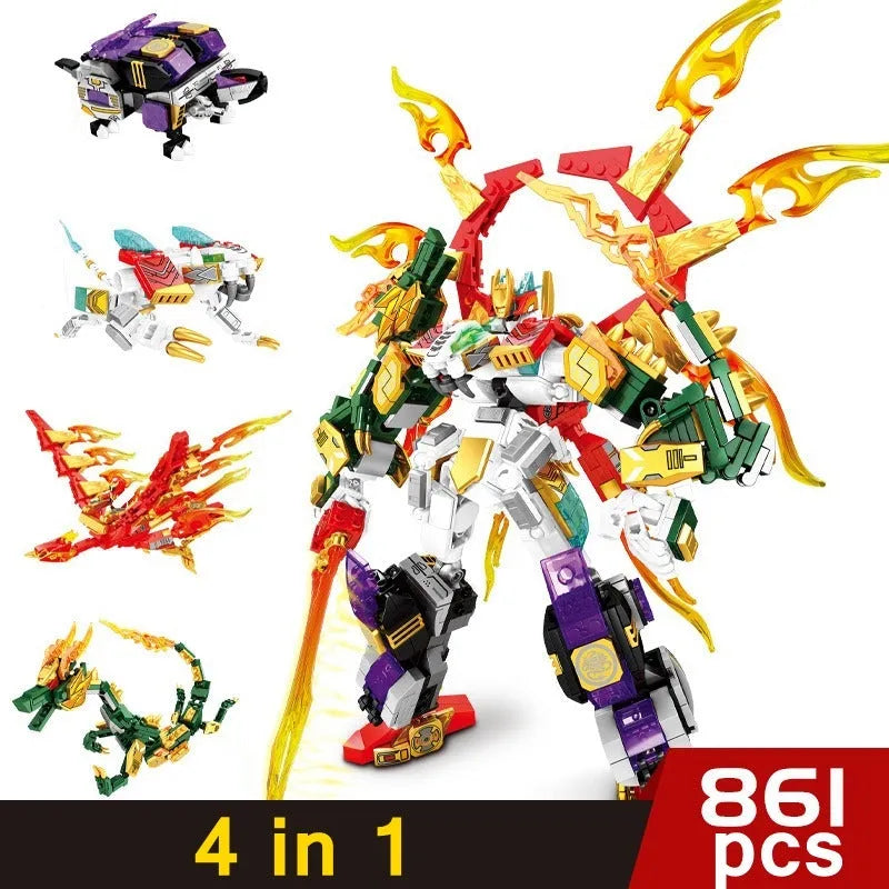 Building Blocks MOC Expert Transforming Mecha Of Steel Robot Bricks Toy Construction Set Toys - 2