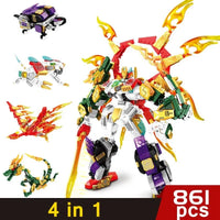 Thumbnail for Building Blocks MOC Expert Transforming Mecha Of Steel Robot Bricks Toy Construction Set Toys - 2