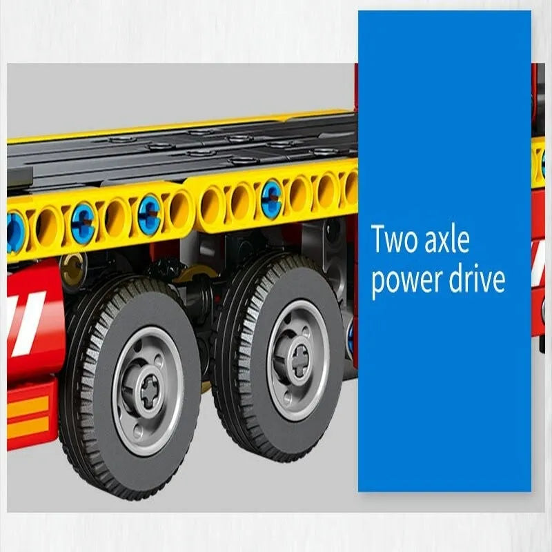 Building Blocks MOC Flatbed City Rescue Truck Bricks Toys 709800 Construction Set Toys - 8