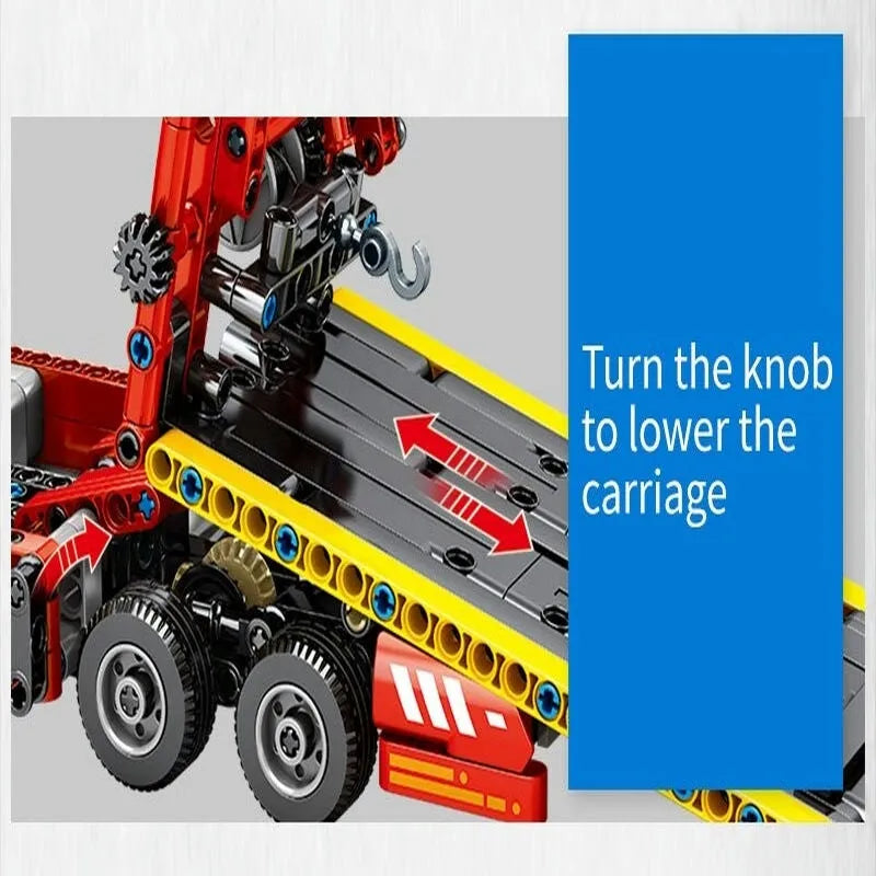 Building Blocks MOC Flatbed City Rescue Truck Bricks Toys 709800 Construction Set Toys - 7