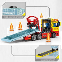 Thumbnail for Building Blocks MOC Flatbed City Rescue Truck Bricks Toys 709800 - 4