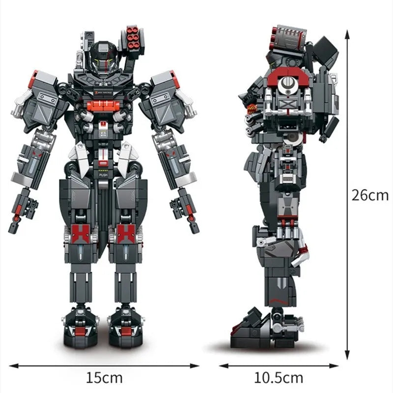 MOC Heavy Duty Mecha White Shark Building Blocks