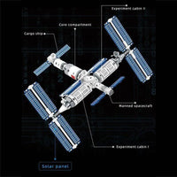 Thumbnail for Building Blocks MOC Idea Space Station Aerospace Ship Bricks Kids Toys - 5