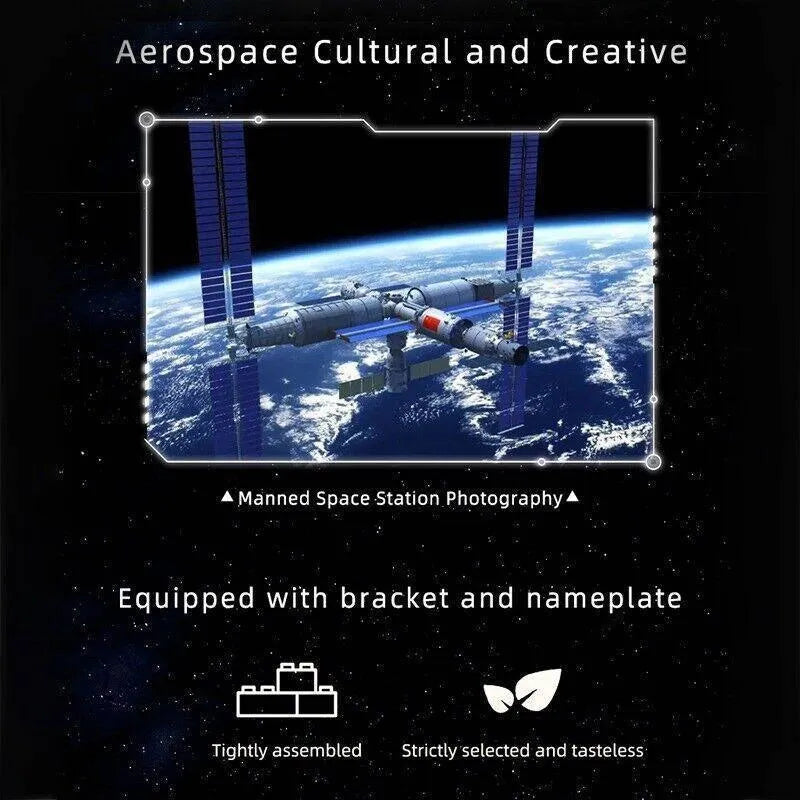 Building Blocks MOC Idea Space Station Aerospace Ship Bricks Kids Toys Construction Set Toys - 6