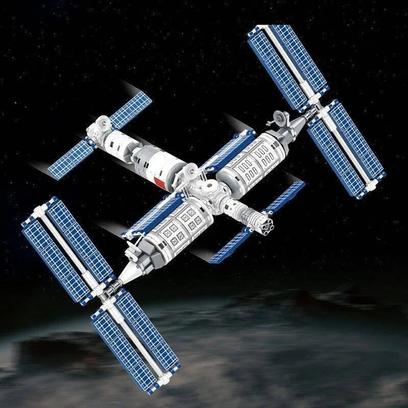 Building Blocks MOC Idea Space Station Aerospace Ship Bricks Kids Toys - 2