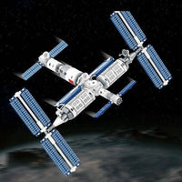Thumbnail for Building Blocks MOC Idea Space Station Aerospace Ship Bricks Kids Toys - 2