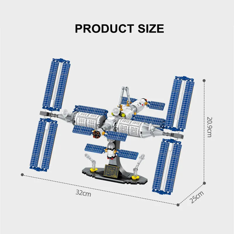 Building Blocks MOC Ideas Aerospace Manned Space Station Bricks Toys - 6