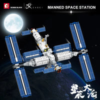 Thumbnail for Building Blocks MOC Ideas Aerospace Manned Space Station Bricks Toys - 2