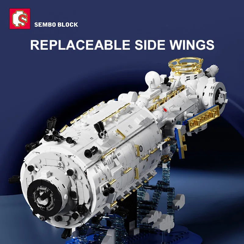 Building Blocks MOC Ideas Space Station Aerospace Core Cabin Bricks Toys - 4