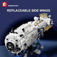 Thumbnail for Building Blocks MOC Ideas Space Station Aerospace Core Cabin Bricks Toys - 4