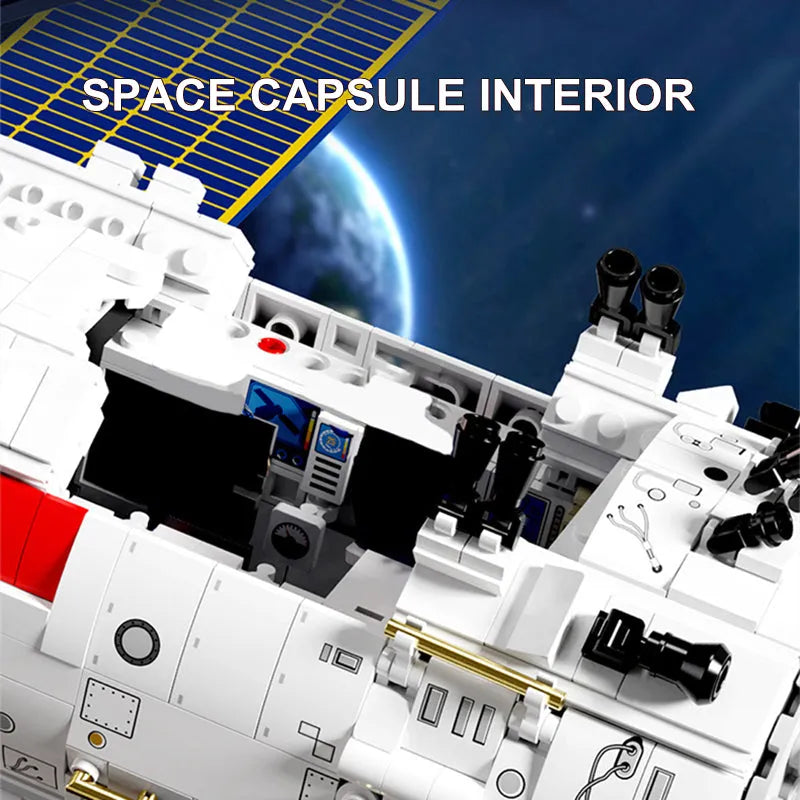 Building Blocks MOC Ideas Space Station Aerospace Core Cabin Bricks Toys - 5