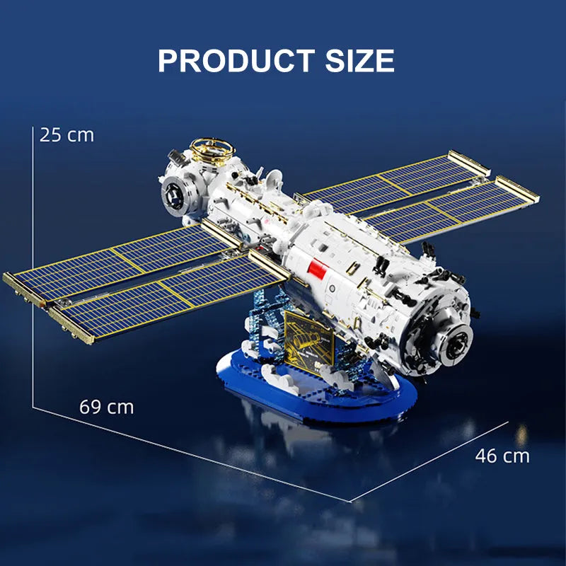 Building Blocks MOC Ideas Space Station Aerospace Core Cabin Bricks Toys - 7