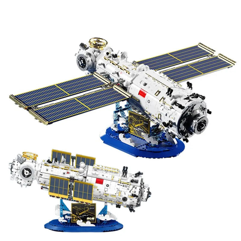 Building Blocks MOC Ideas Space Station Aerospace Core Cabin Bricks Toys - 1