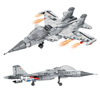 Thumbnail for Building Blocks MOC Military Aircraft SU - 27 Fighter Jet Plane Bricks Toys - 1