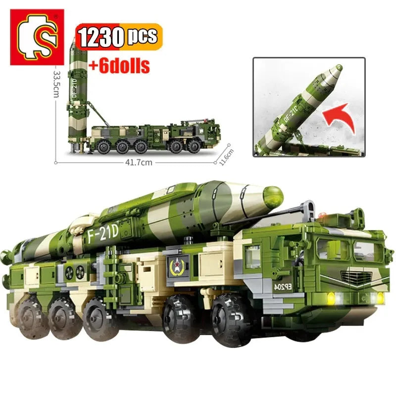 Building Blocks MOC Military DF-21D Anti-Ship Ballistic Missile Bricks Toys - 7