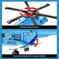 Thumbnail for Building Blocks MOC Military H-92 Armed Helicopter Mecha Robots Bricks Toy Construction Set Toys - 5