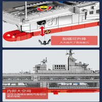 Thumbnail for Building Blocks MOC Military Helicopter Landing Dock Carrier Bricks Toys - 10