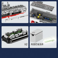 Thumbnail for Building Blocks MOC Military Helicopter Landing Dock Carrier Bricks Toys - 12