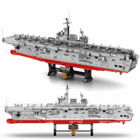 Thumbnail for Building Blocks MOC Military Helicopter Landing Dock Carrier Bricks Toys - 4