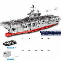 Thumbnail for Building Blocks MOC Military Helicopter Landing Dock Carrier Bricks Toys - 3
