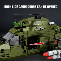 Thumbnail for Building Blocks MOC Military Light Armed Helicopter Mecha Robots Bricks Toys - 3