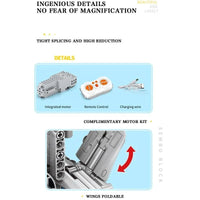 Thumbnail for Building Blocks MOC Military RC J-15 Flying Shark Aircraft Bricks Toy Construction Set Toys - 9