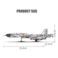 Thumbnail for Building Blocks MOC Military RC J-15 Flying Shark Aircraft Bricks Toy Construction Set Toys - 6