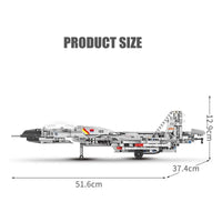 Thumbnail for Building Blocks MOC Military RC J-15 Flying Shark Aircraft Bricks Toy - 6