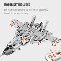 Thumbnail for Building Blocks MOC Military RC J-15 Flying Shark Aircraft Bricks Toy Construction Set Toys - 4