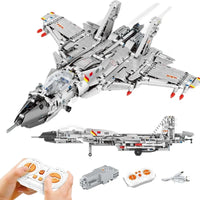 Thumbnail for Building Blocks MOC Military RC J-15 Flying Shark Aircraft Bricks Toy Construction Set Toys - 1