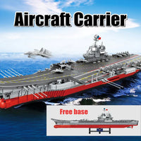 Thumbnail for Building Blocks MOC Military WW2 Aircraft Carrier Warship Bricks Toys - 2