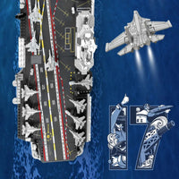 Thumbnail for Building Blocks MOC Military WW2 Aircraft Carrier Warship Bricks Toys - 15