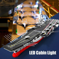 Thumbnail for Building Blocks MOC Military WW2 Aircraft Carrier Warship Bricks Toys - 8