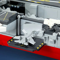 Thumbnail for Building Blocks MOC Military WW2 Aircraft Carrier Warship Bricks Toys - 19