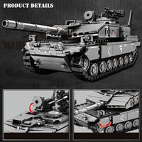 Thumbnail for Building Blocks MOC Military WW2 German Leopard 2A7 Main Battle Tank Bricks Toy - 9