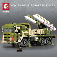 Thumbnail for Building Blocks MOC Military WW2 HQ-12 Anti Aircraft Missile Air Defense Bricks Toy - 1