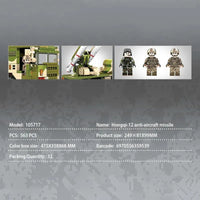 Thumbnail for Building Blocks MOC Military WW2 HQ - 12 Anti Aircraft Missile Air Defense Bricks Toy - 2