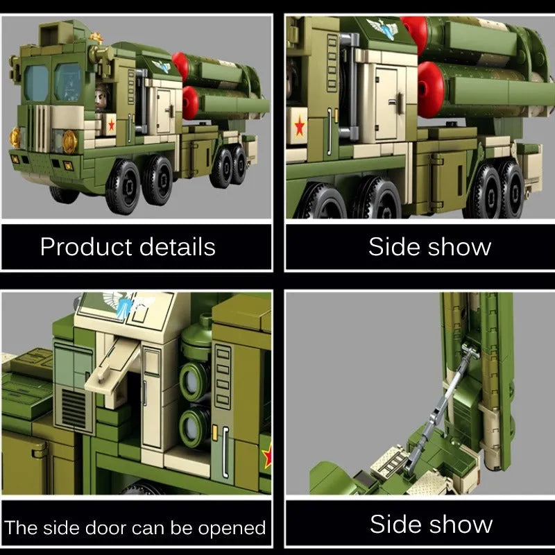 Building Blocks MOC Military WW2 HQ - 9 Anti Aircraft Missile System Bricks Toy - 9