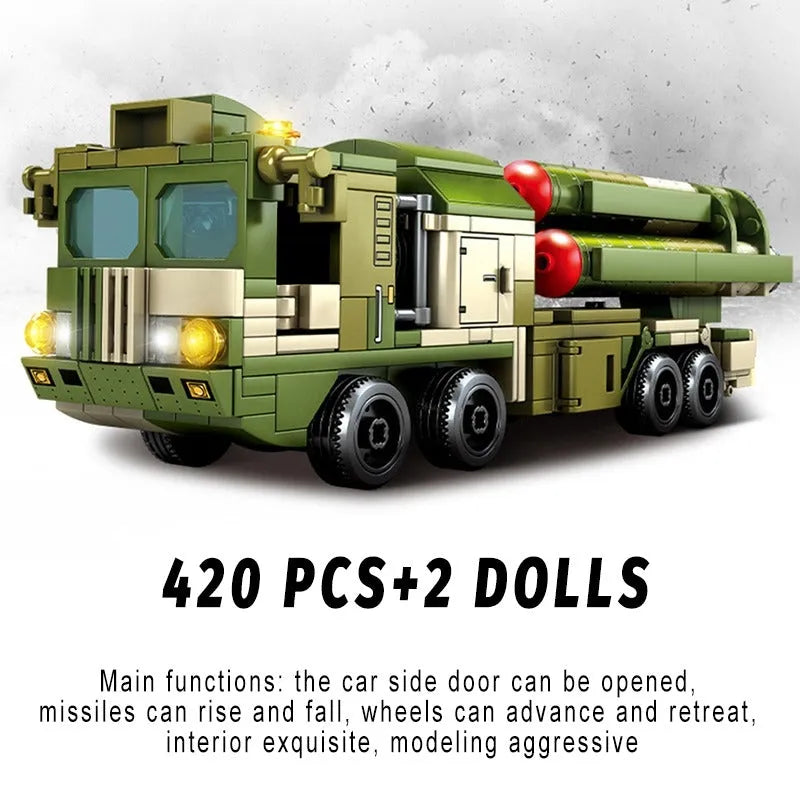 Building Blocks MOC Military WW2 HQ-9 Anti Aircraft Missile System Bricks Toy Construction Set Toys - 3