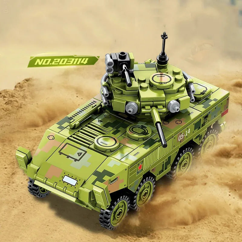 Building Blocks MOC Military WW2 Infantry Fighting Vehicle Kids Bricks Toy - 4