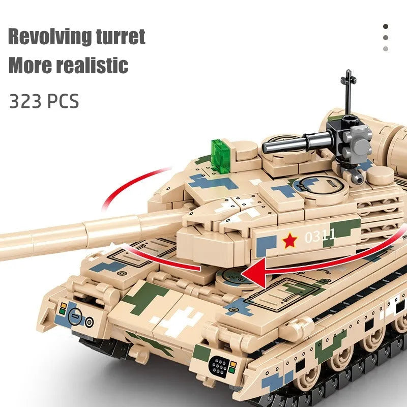 Building Blocks MOC Military WW2 Type 15 Light Tank Bricks Toys - 5